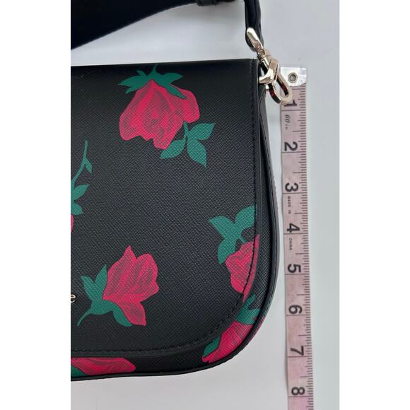 NWT Kate Spade Madison Rose Toss Printed Saddle Crossbody Bag MSRP $349 KE533 - Picture 10 of 11